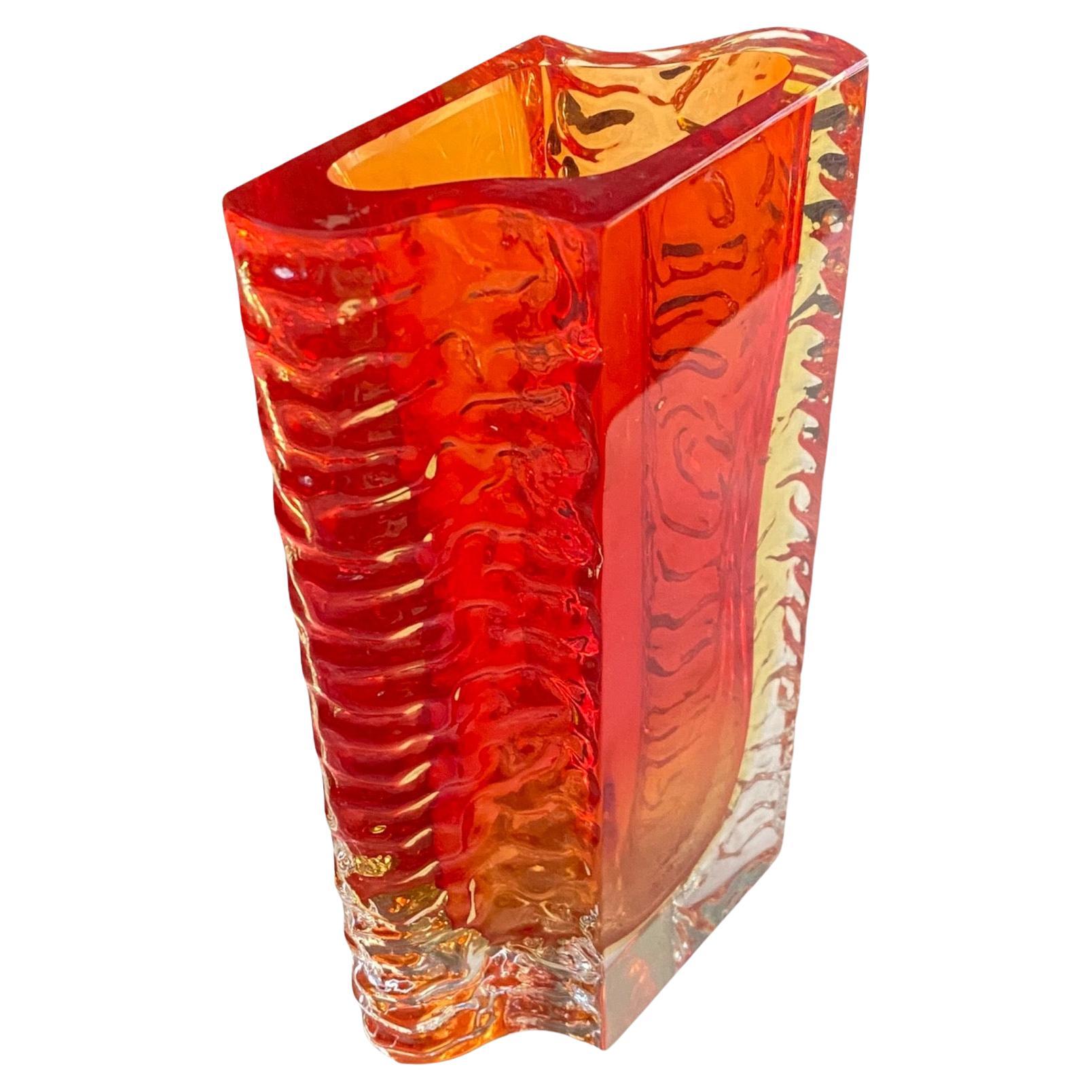 Vase aus Muranoglas von Flavio Poli für Poliarte im Angebot