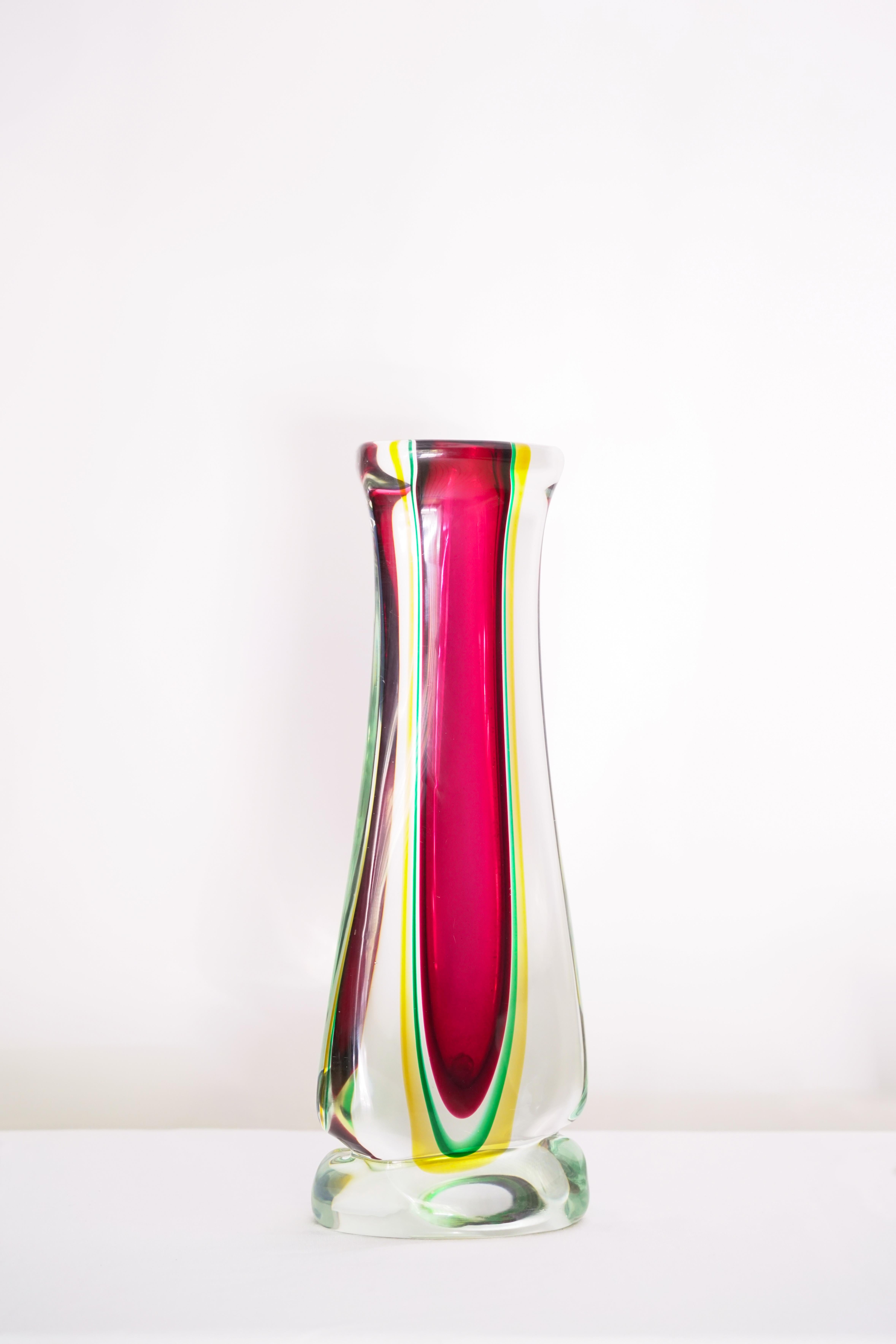 Mid-Century Modern Flavio Poli Murano Vase For Sale