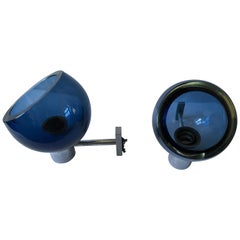 Flavio Poli Pair of Applique Murano Glass Seguso, Italy