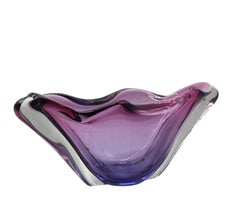 Flavio Poli per Seguso Centrotavola in Vetro di Murano Sommerso Viola, 1960s