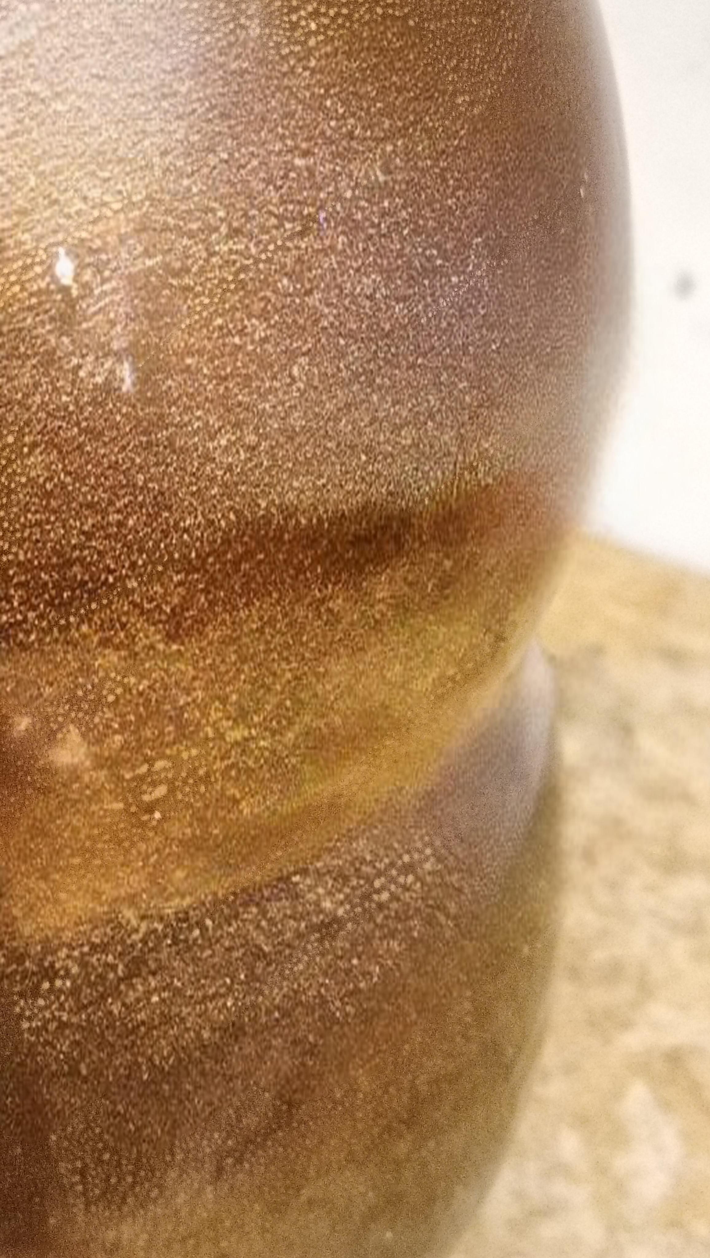 Flavio Poli para Seguso Jarrón de cristal de Murano con pan de oro, Italia Años 30 Moderno de mediados de siglo en venta