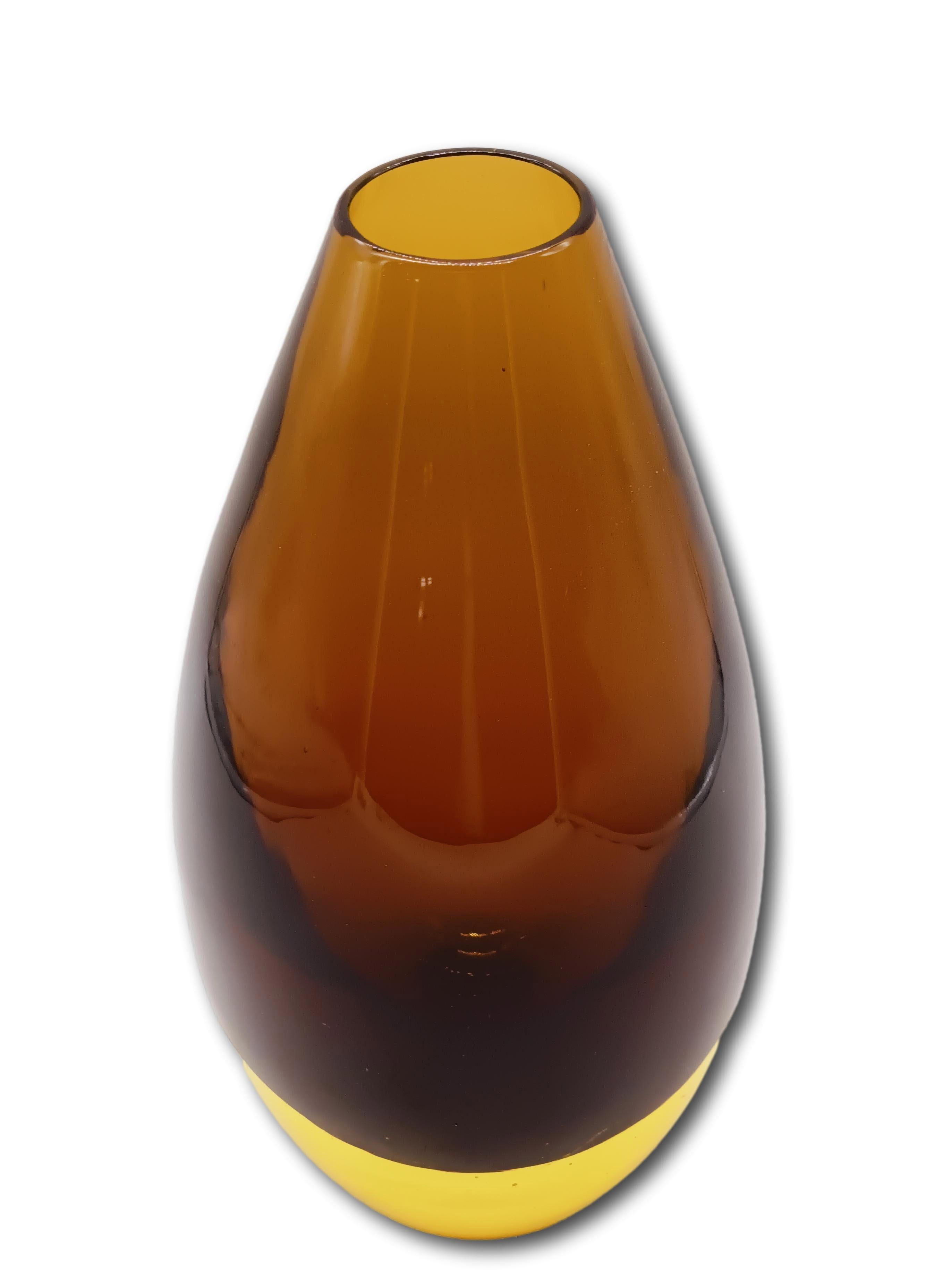 Italian Flavio Poli per Seguso Vaso in Vetro di Murano Sommerso, Italia 1950s in vendita