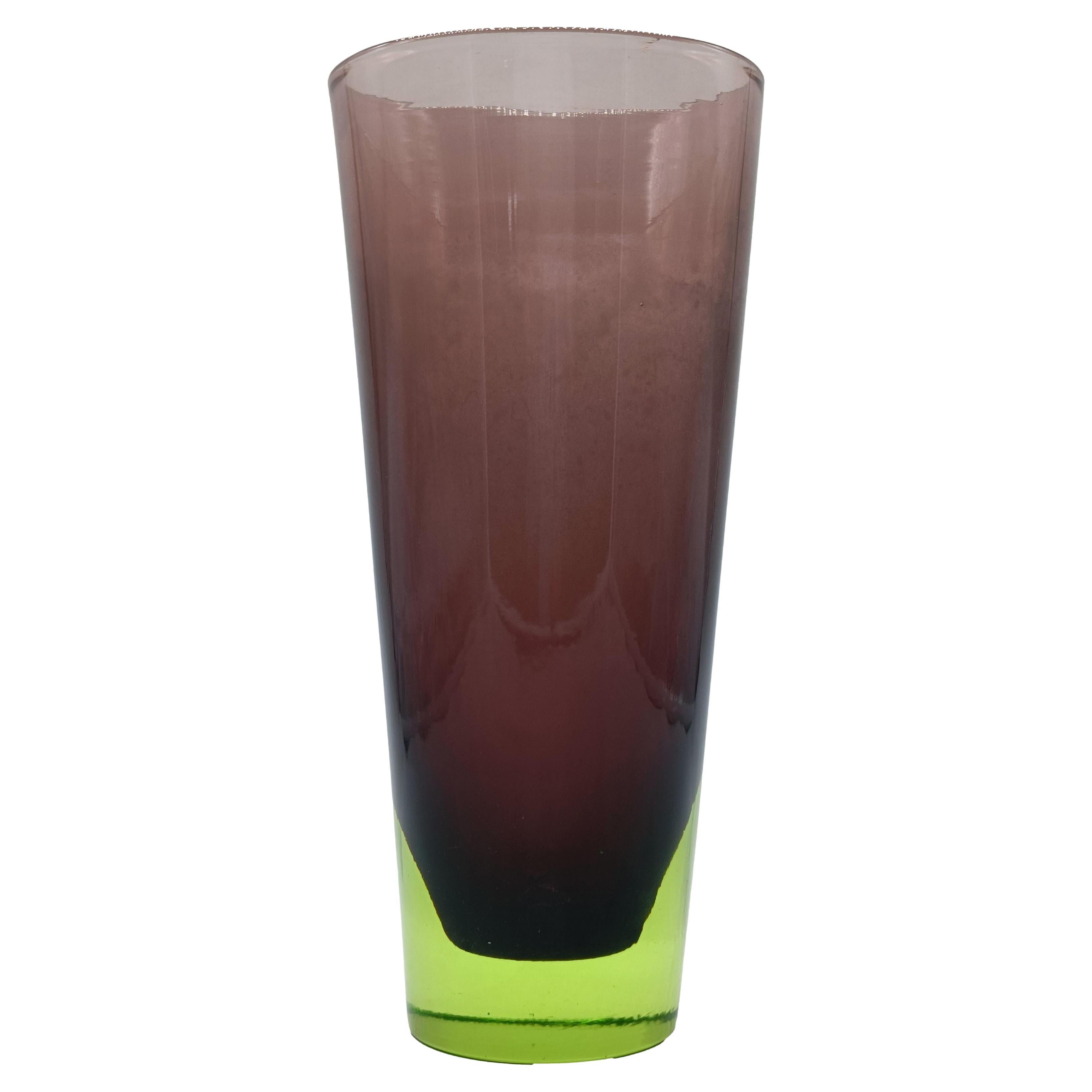 Flavio Poli per Seguso Vaso in Vetro di Murano Sommerso, Italia 1960s