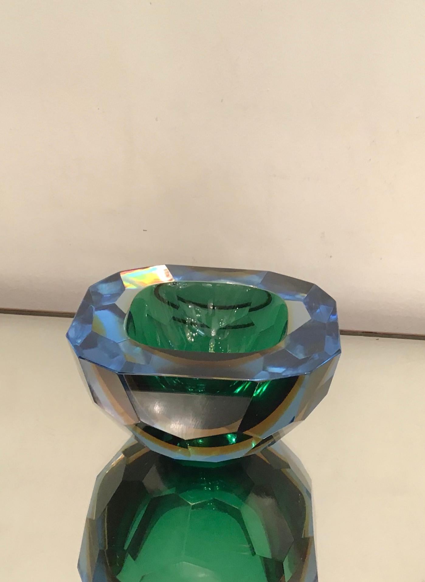 Flavio Poli bolsillo Emptier cristal de Murano, 1950, Italia.