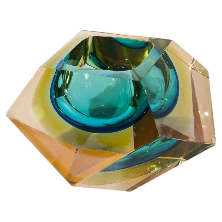 Flavio Poli, Murano Glass Ashtray, Italy, 1960, Mid-Century Modern