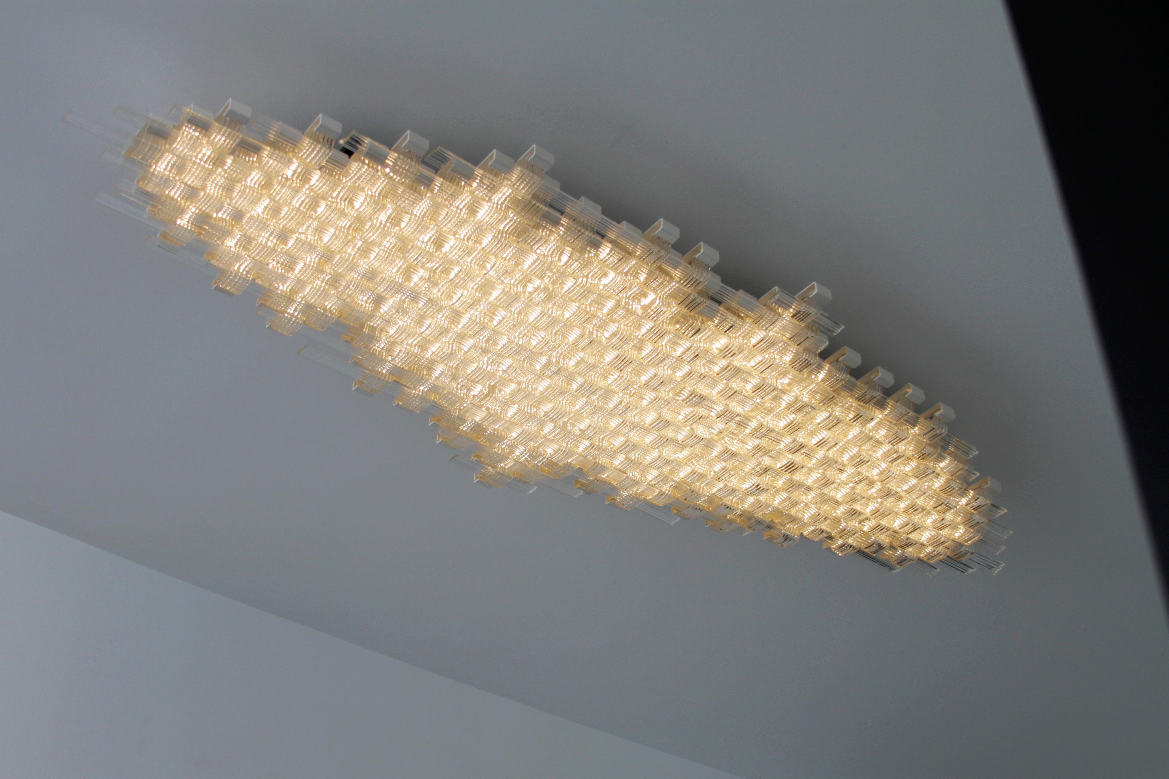 Redesigniertes Seguso-Glas-Einbaubeleuchtung, Hotel Bristol, Italien, von Flavio Poli im Angebot 8