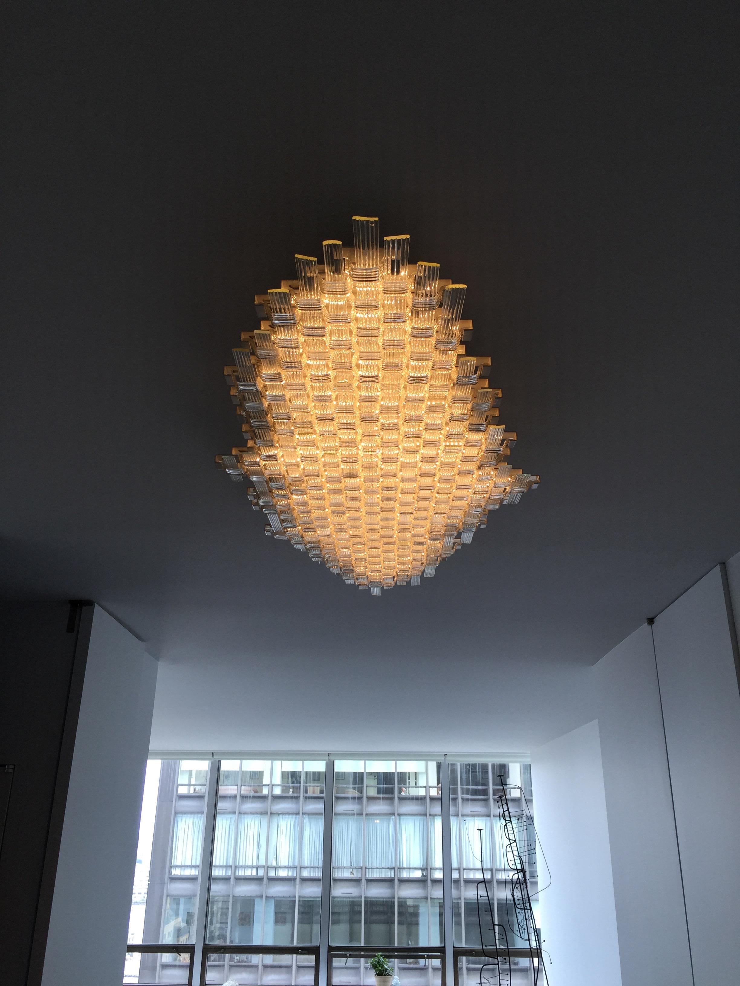 Redesigniertes Seguso-Glas-Einbaubeleuchtung, Hotel Bristol, Italien, von Flavio Poli im Angebot 10