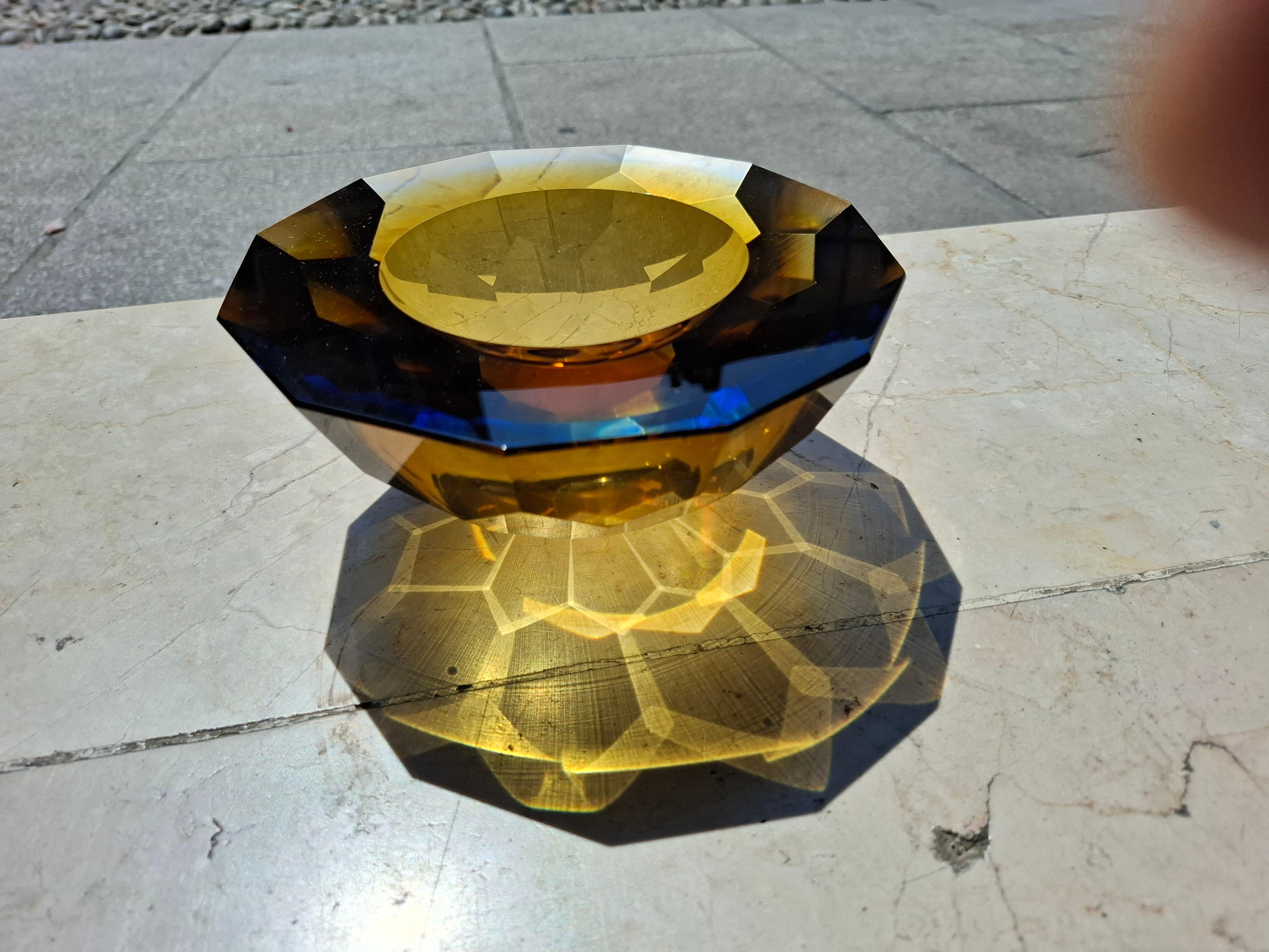 Metà XX secolo FLAVIO POLI SEGUSO CENTROTAVOLA  VETRO DI MURANO 1950 ITaLY in vendita