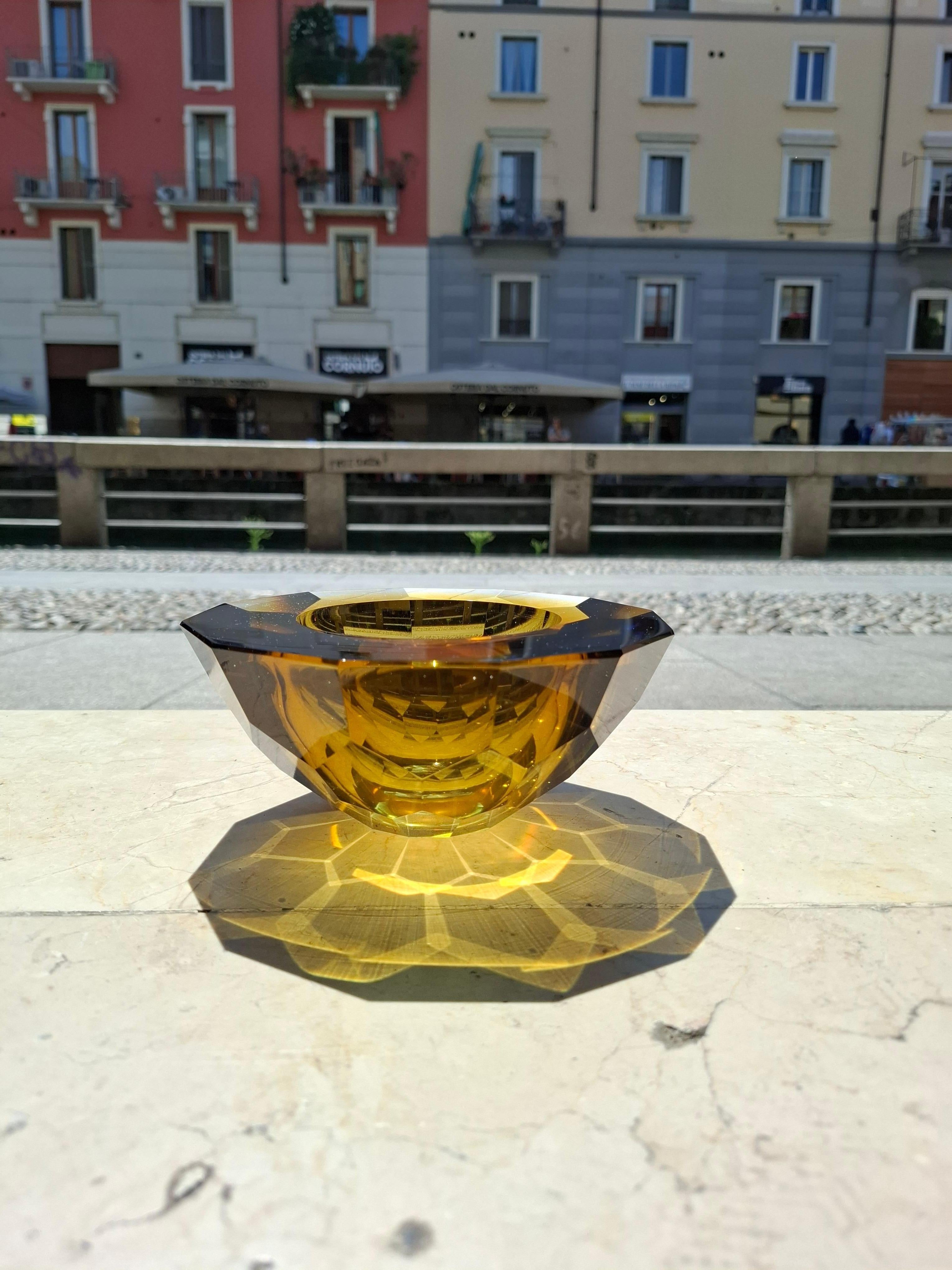 Vetro di Murano FLAVIO POLI SEGUSO CENTROTAVOLA  VETRO DI MURANO 1950 ITaLY in vendita