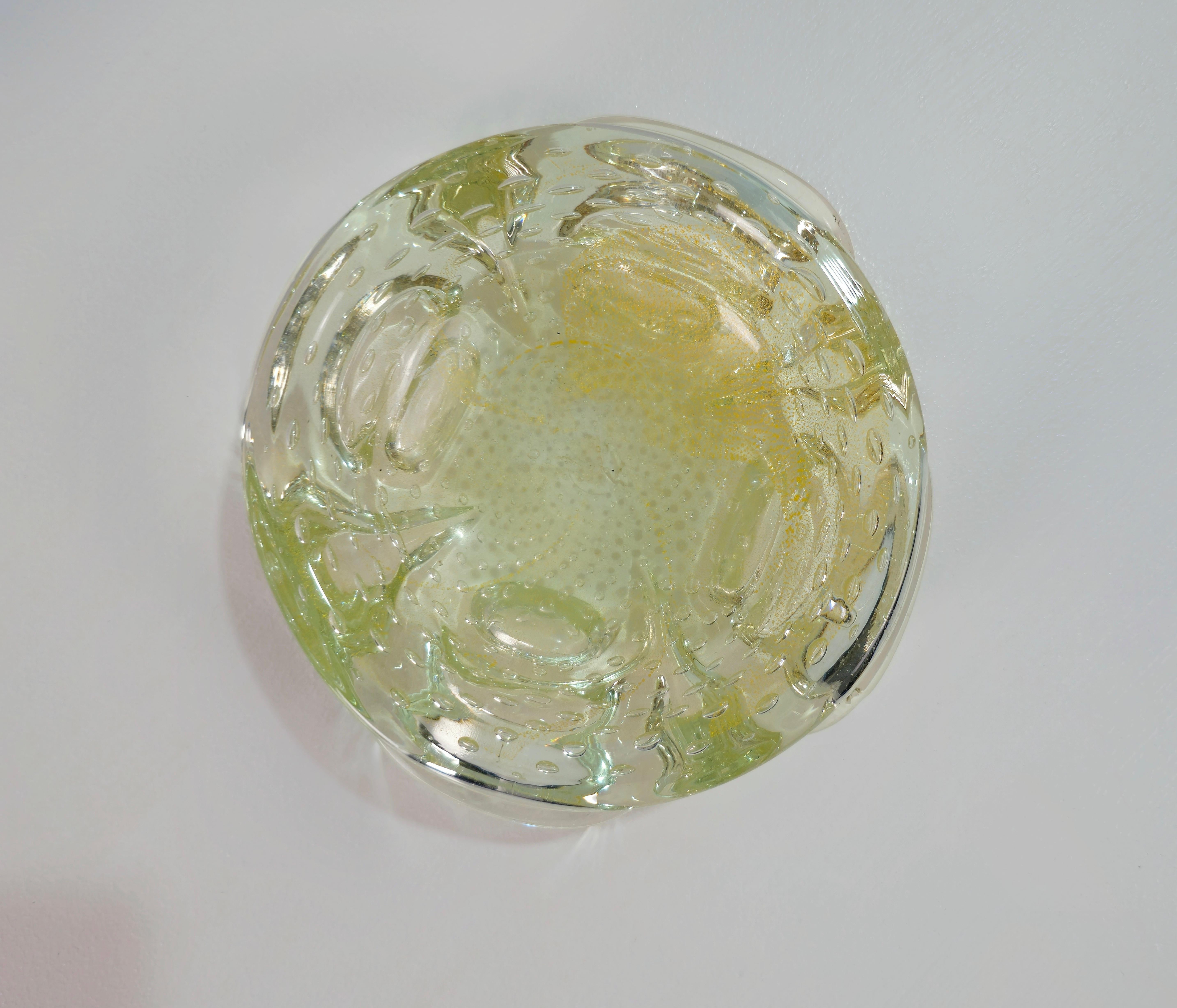 Flavio Poli Seguso  Murano Glasschale Mid-Century Modern Design Italien 1960/70er Jahre (Moderne der Mitte des Jahrhunderts) im Angebot