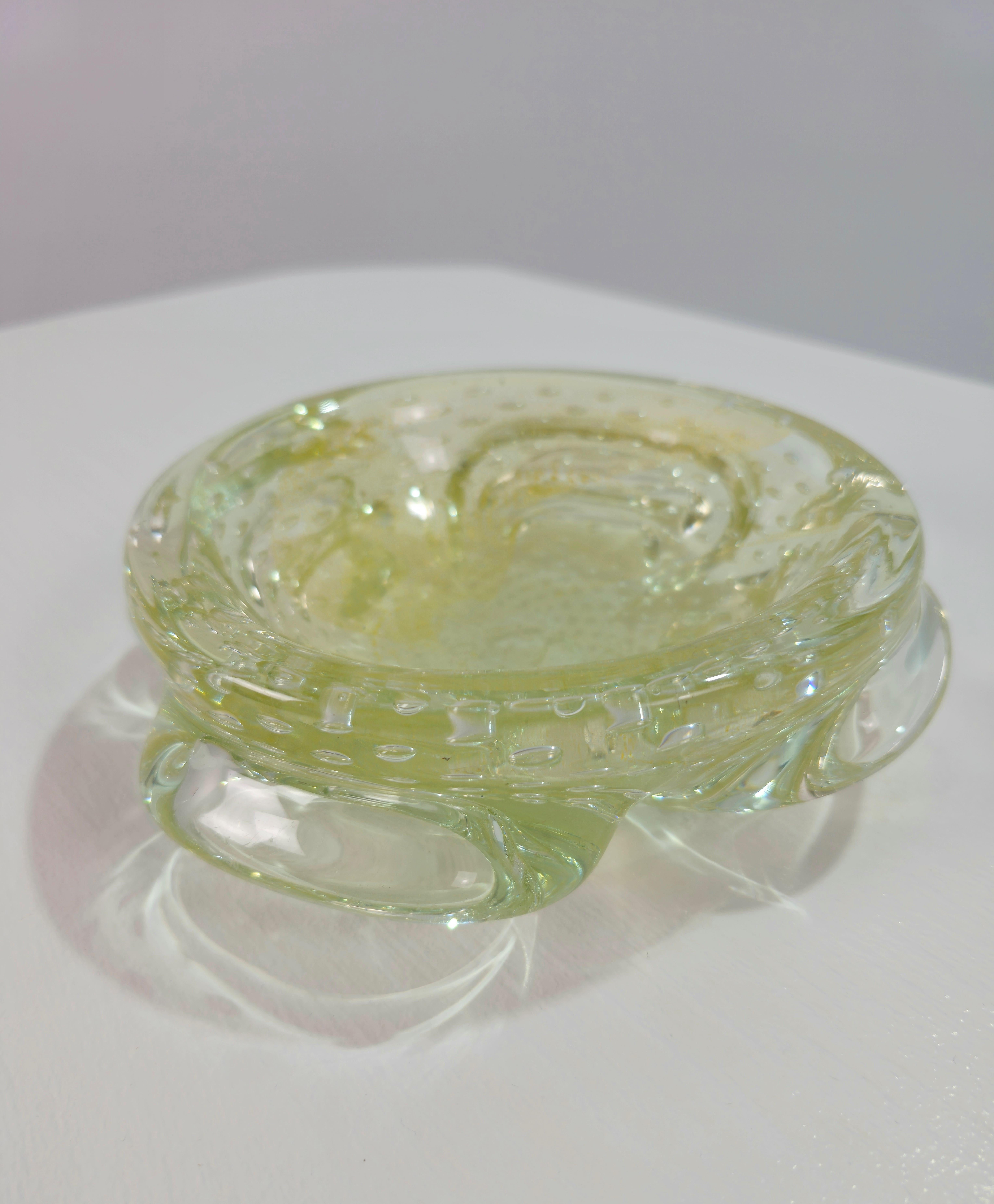 Flavio Poli Seguso  Murano Glasschale Mid-Century Modern Design Italien 1960/70er Jahre (20. Jahrhundert) im Angebot