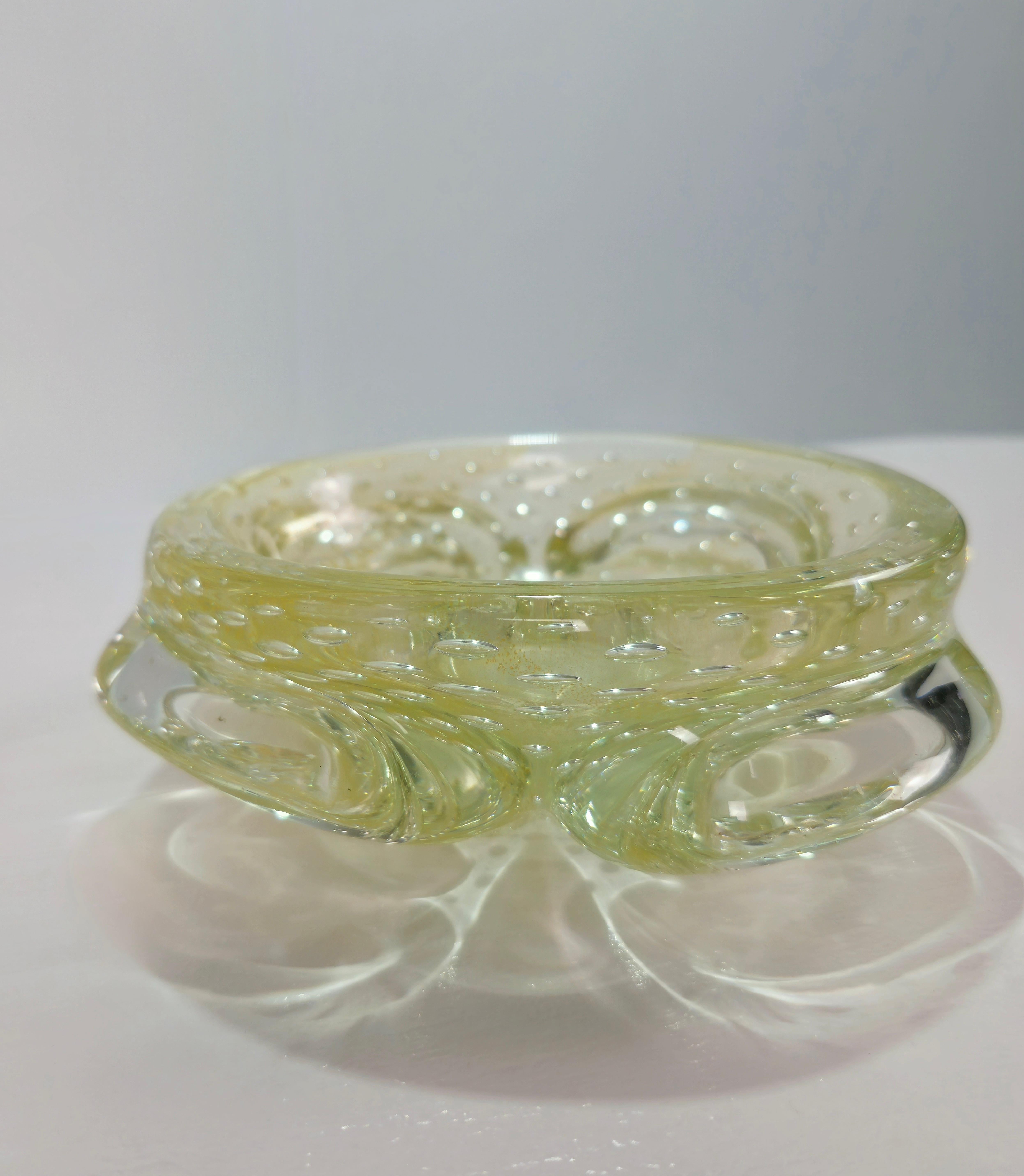 Flavio Poli Seguso  Murano Glasschale Mid-Century Modern Design Italien 1960/70er Jahre (Muranoglas) im Angebot