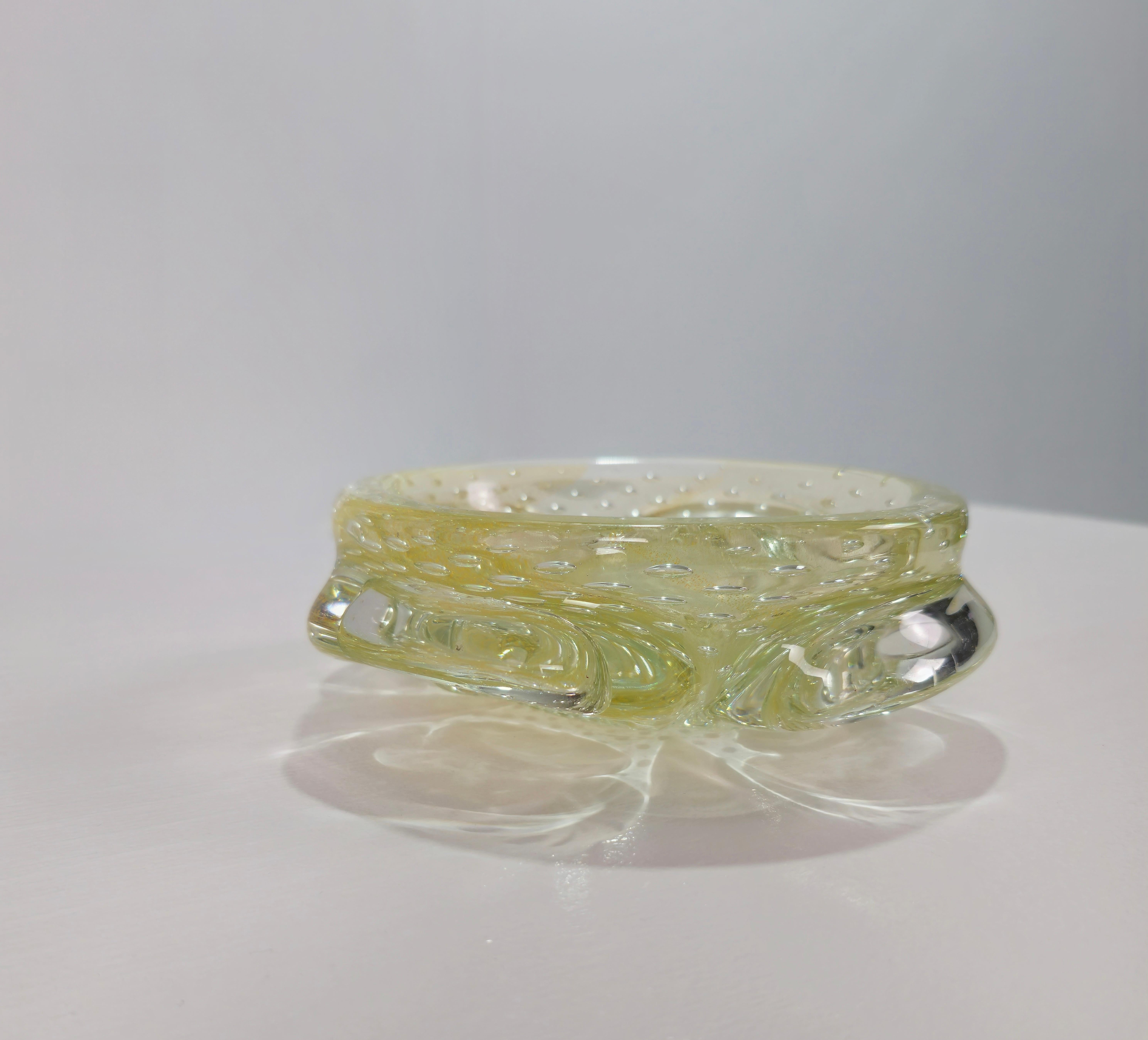 Flavio Poli Seguso  Murano Glasschale Mid-Century Modern Design Italien 1960/70er Jahre im Angebot 1