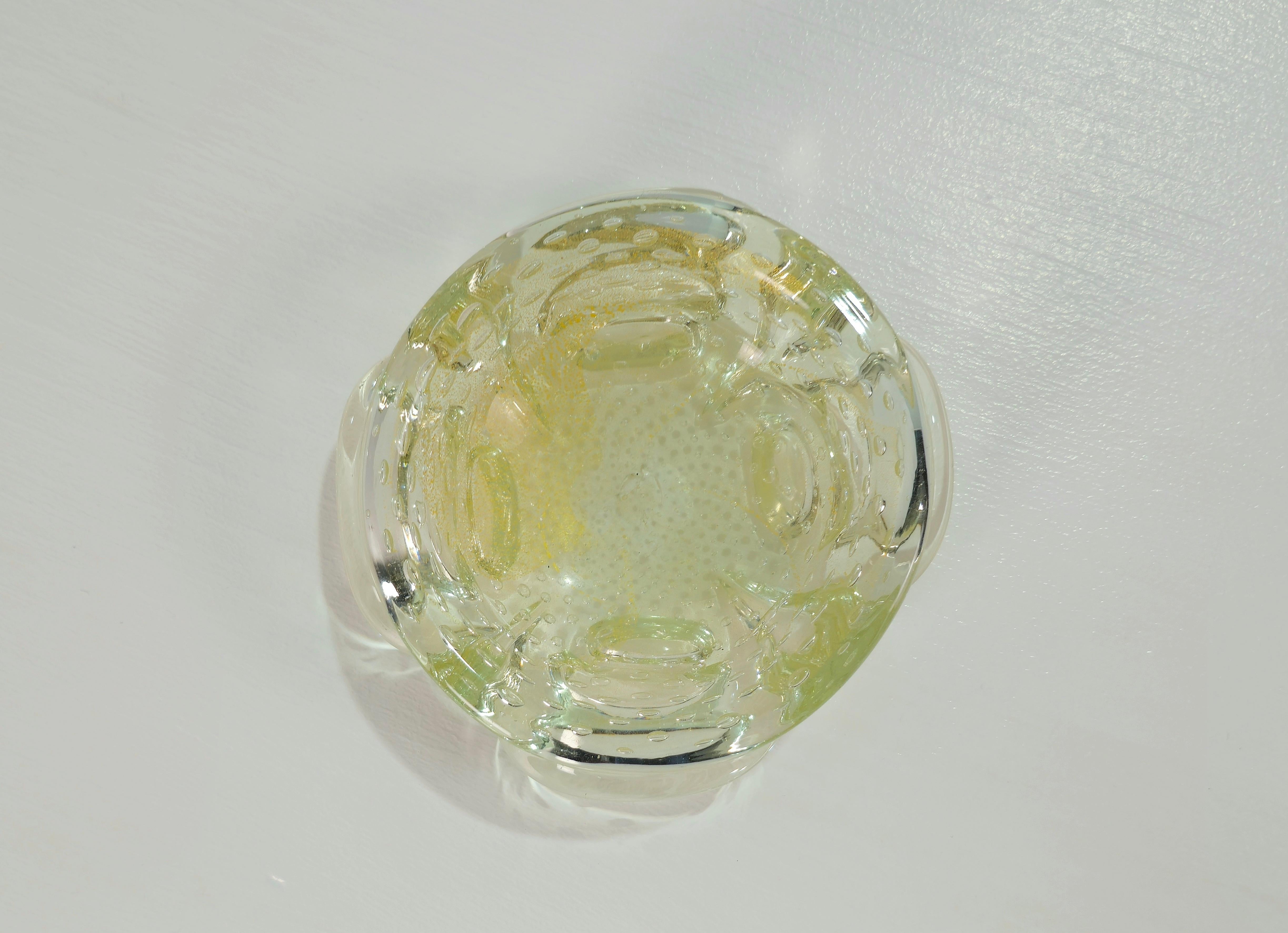 Flavio Poli Seguso  Murano Glasschale Mid-Century Modern Design Italien 1960/70er Jahre im Angebot 2