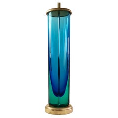 Flavio Poli Seguso Murano Sommerso Art Glass Lamp