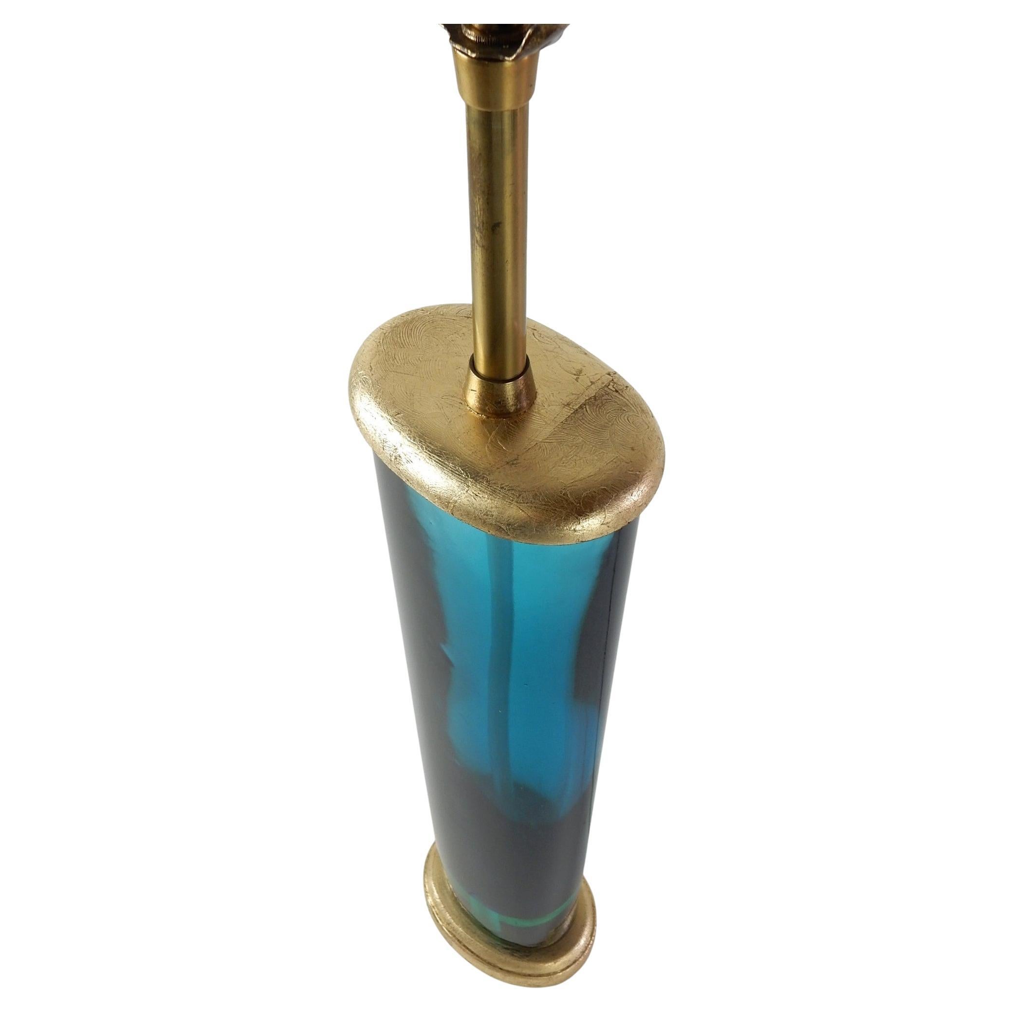 italien Flavio Poli Seguso Murano Sommerso Art Glass Lamp en vente