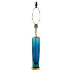 Flavio Poli Seguso Murano Sommerso Art Glass Lamp