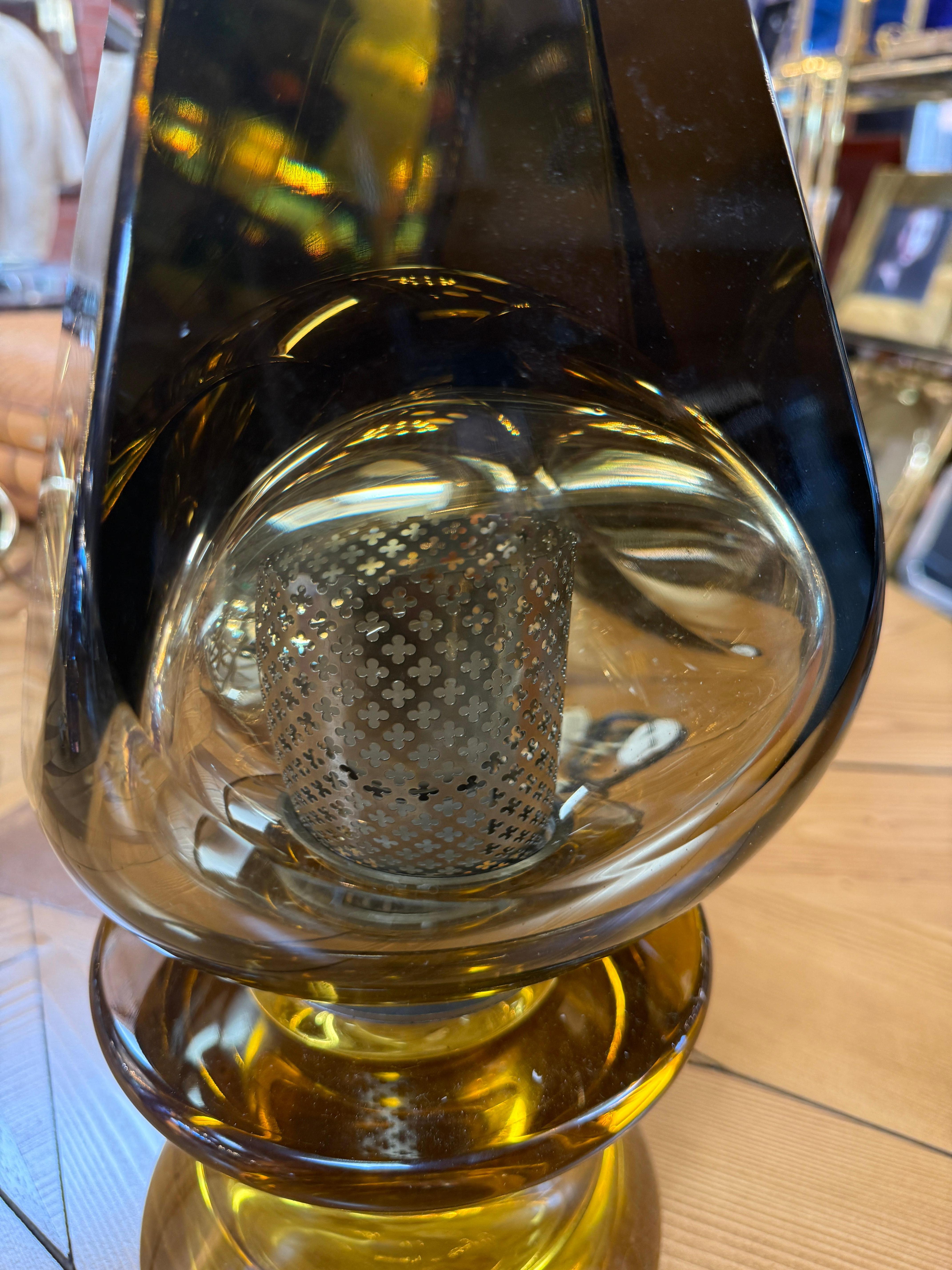 Flavio Poli Seguso, Sculptural Green Murano Glass Table Lamp For Sale 2