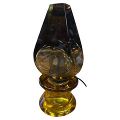Flavio Poli Seguso, Sculptural Green Murano Glass Table Lamp