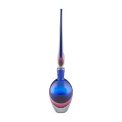 Flavio Poli Seguso Sommerso Bottle with Elongated Stopper c1955