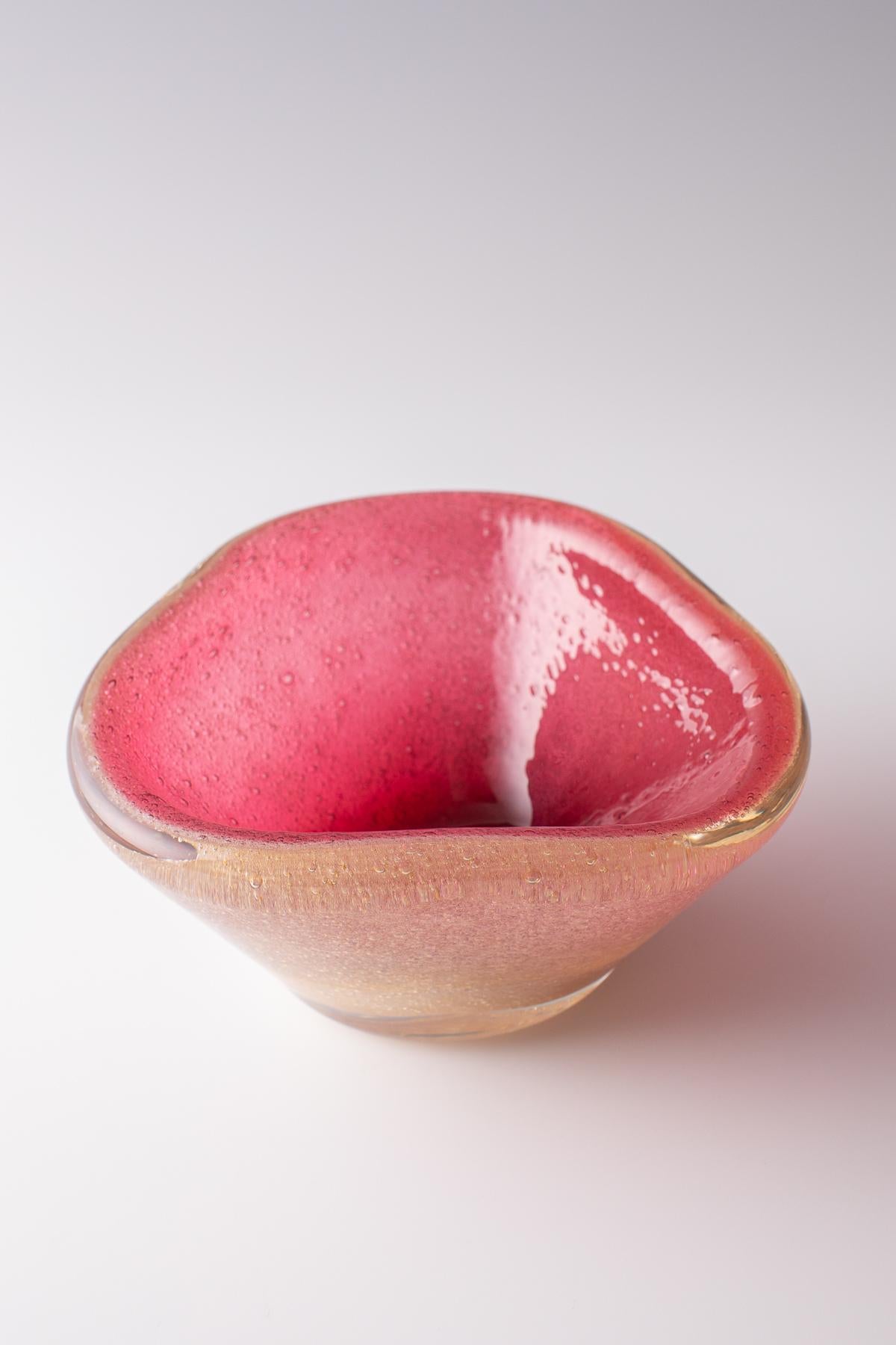 Flavio Poli, Seguso vetri d'arte. Bowl 1940 In Good Condition For Sale In Zurich, CH