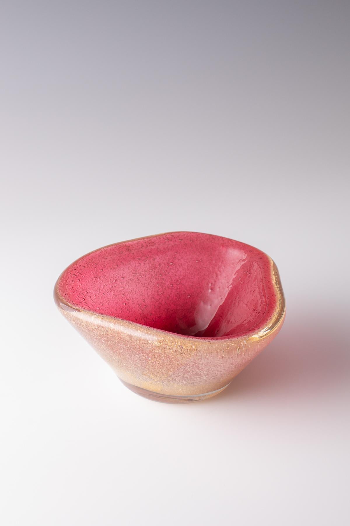Mid-20th Century Flavio Poli, Seguso vetri d'arte. Bowl 1940 For Sale
