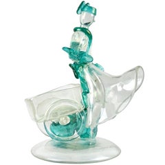 Sculpture iridescente en verre d'art italien de Murano de Flavio Poli Seguso
