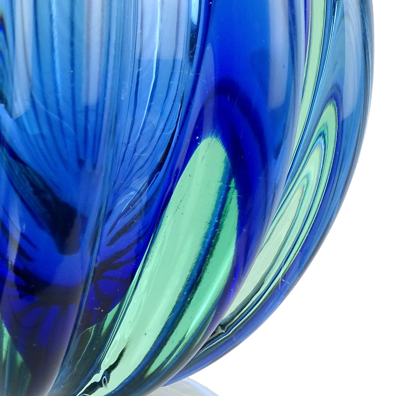murano sommerso art glass vase