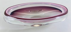 Flavio Poli  Sommeroso lavender plum and cream Murano art glass bowl