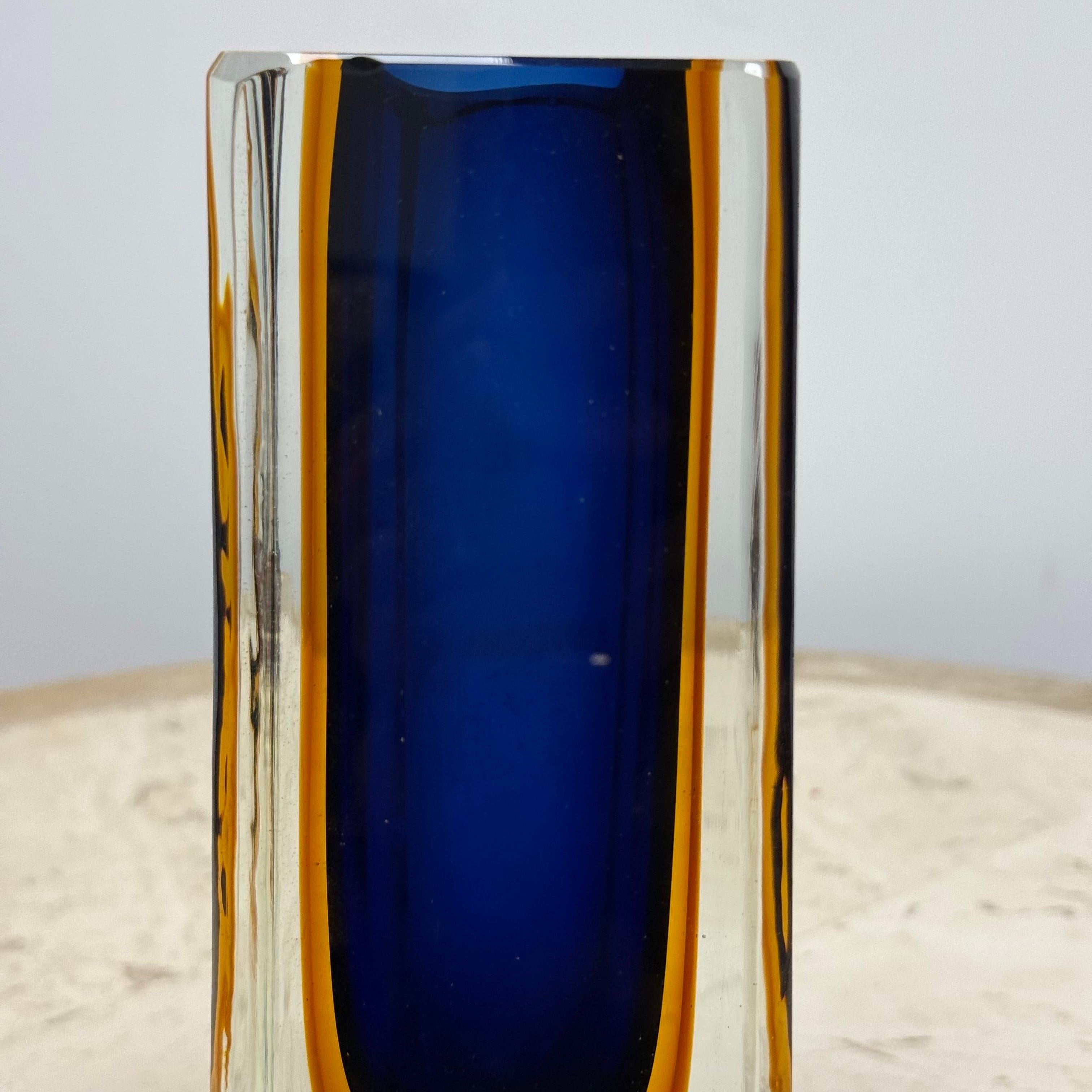 Flavio Poli Sommerso Murano Glass vase for Seguso Mid Century Modern Italy 2