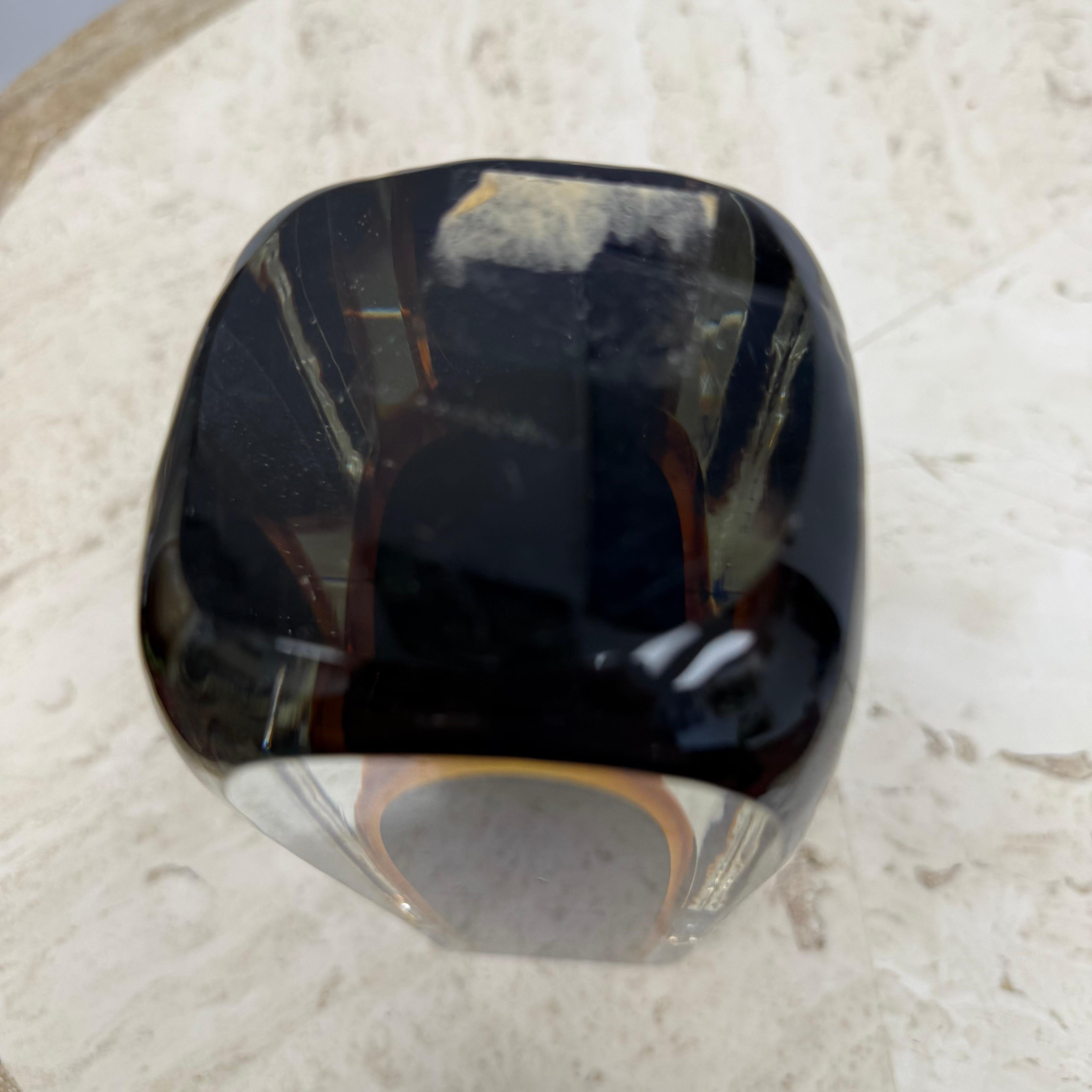 Flavio Poli Sommerso Murano Glass vase for Seguso Mid Century Modern Italy 3