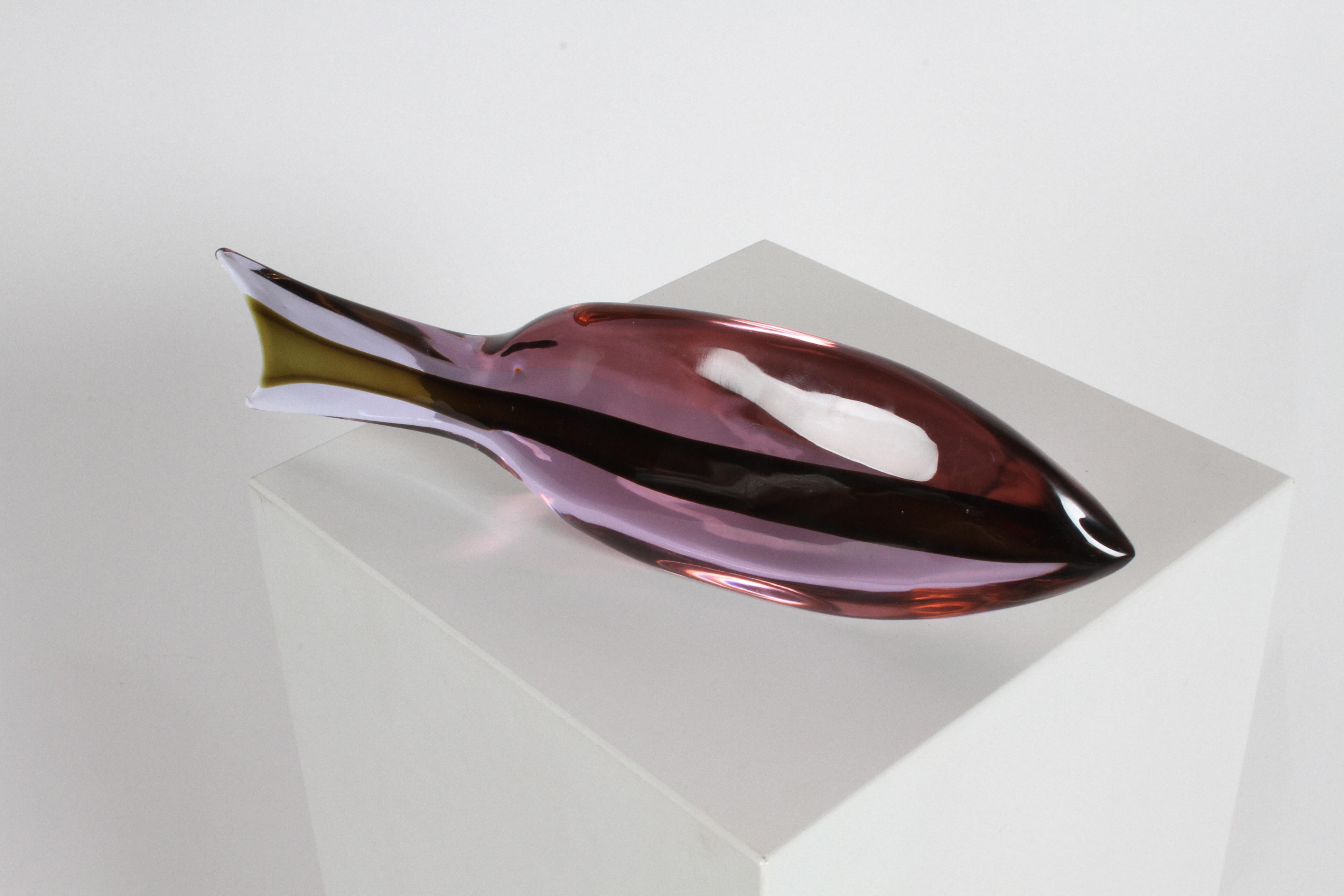 Flavio Poli Sommerso Murano Italian Glass Fish 5