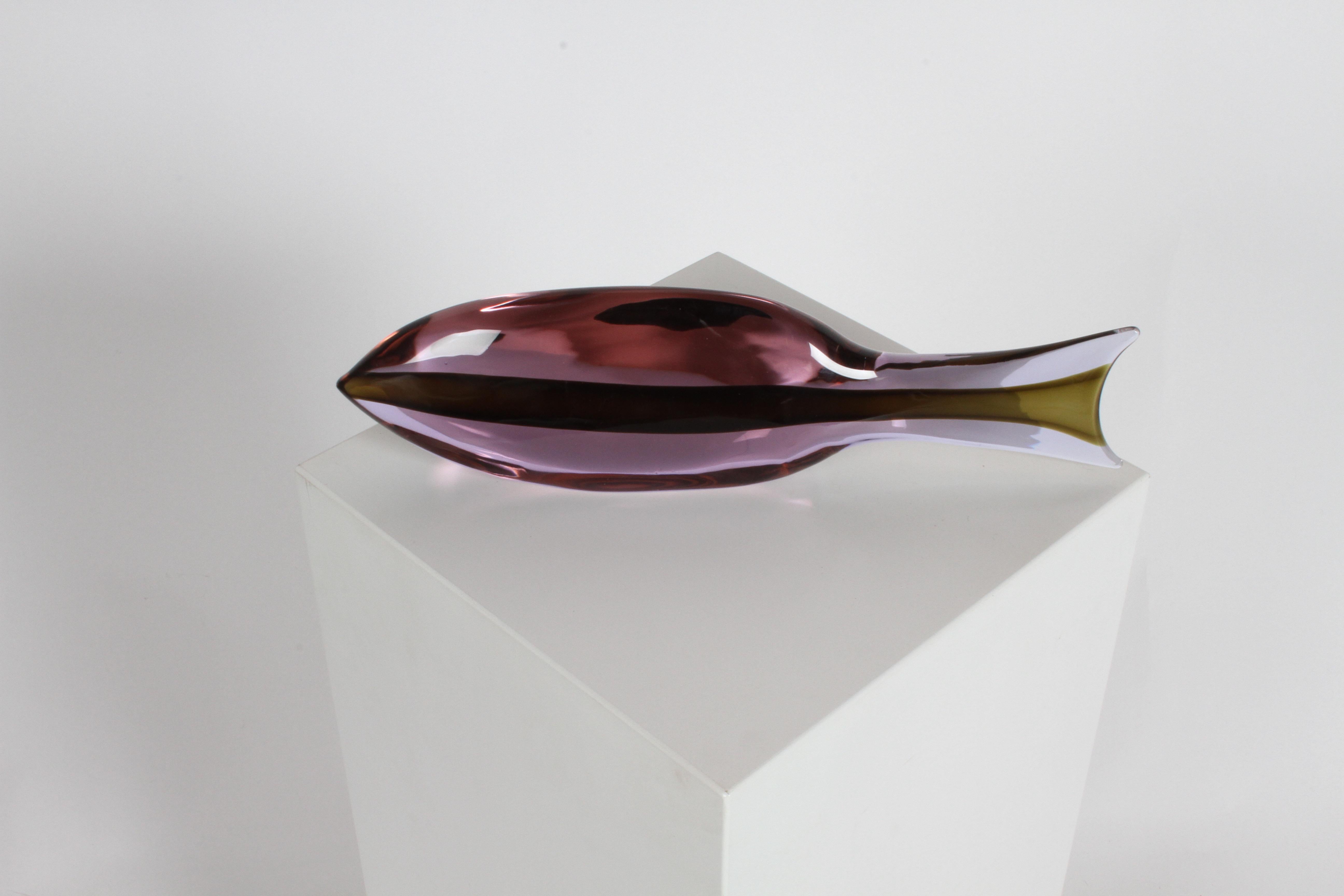 Flavio Poli Sommerso Murano Italian Glass Fish 2