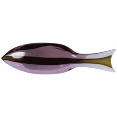 Flavio Poli Sommerso Murano Italian Glass Fish