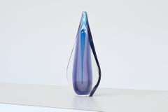 Flavio Poli Sommerso “Teardrop” vase Murano glass Seguso Italy 1960