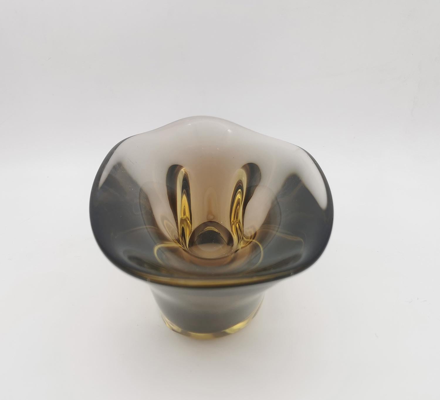 Vase „Sommerso“ von Flavio Poli für Seguso, Murano Venedig im Angebot 4