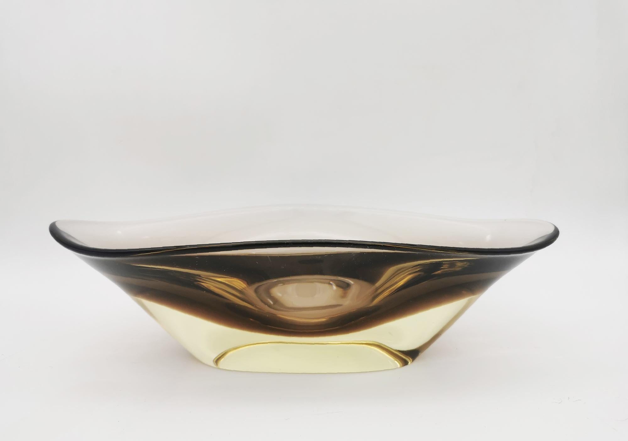 Mid-Century moderno Vaso Sommerso di Flavio Poli per Seguso, Murano Venezia in vendita