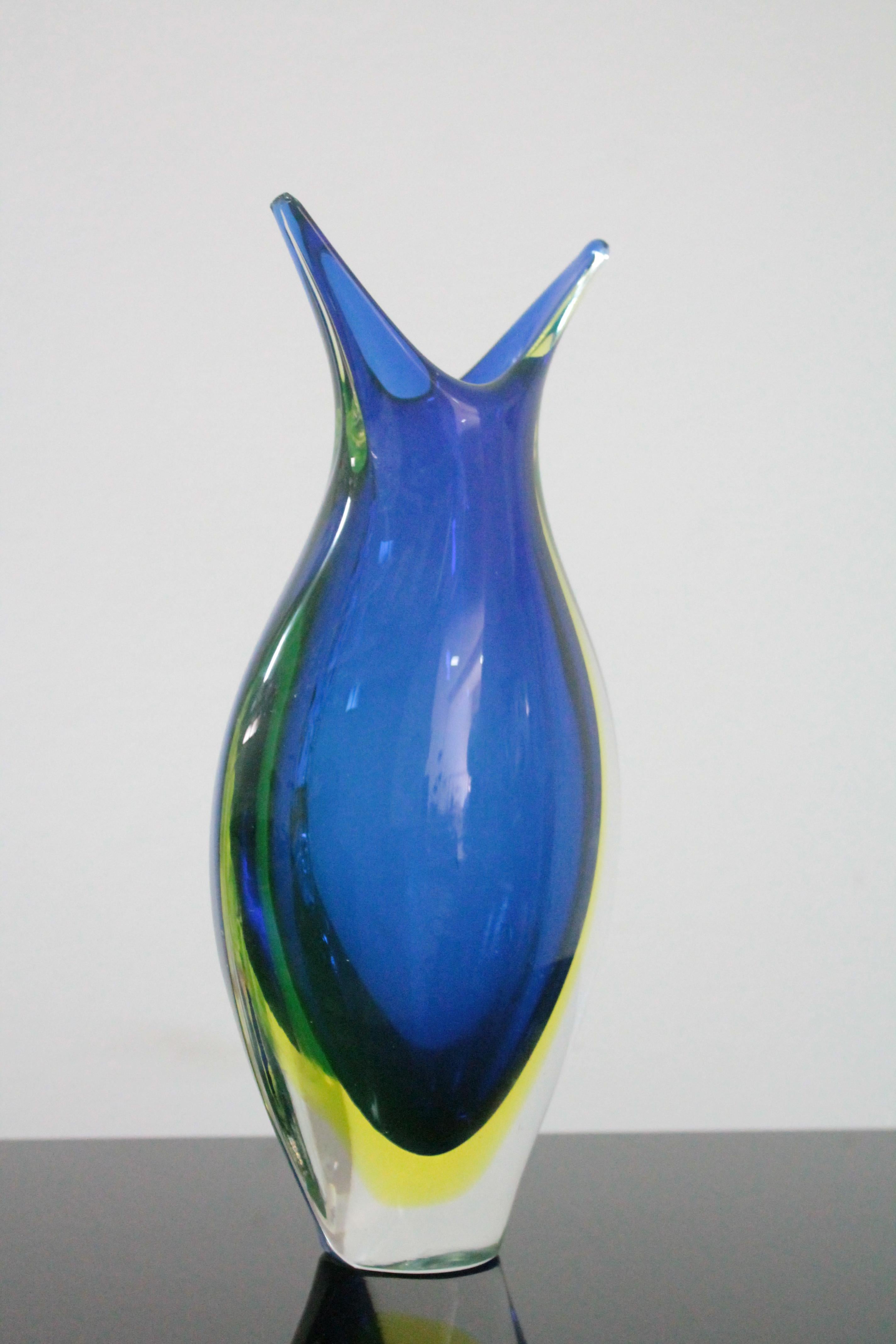 Wunderschöne Vase aus Glas Murano Italien 