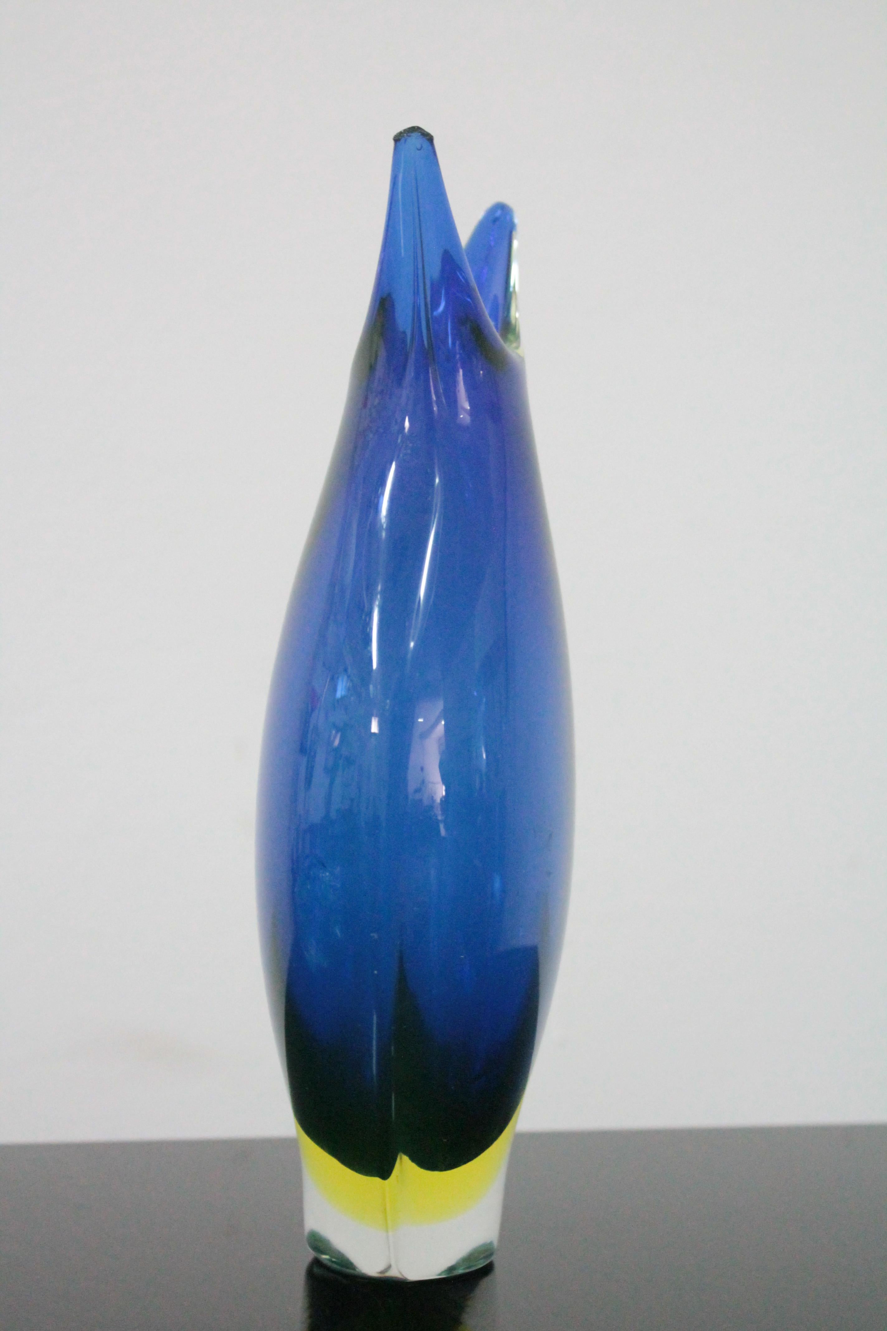 Vase aus Seguso Muranoglas von Flavio Poli Sommerso, Italien, 1960er Jahre (Moderne der Mitte des Jahrhunderts)