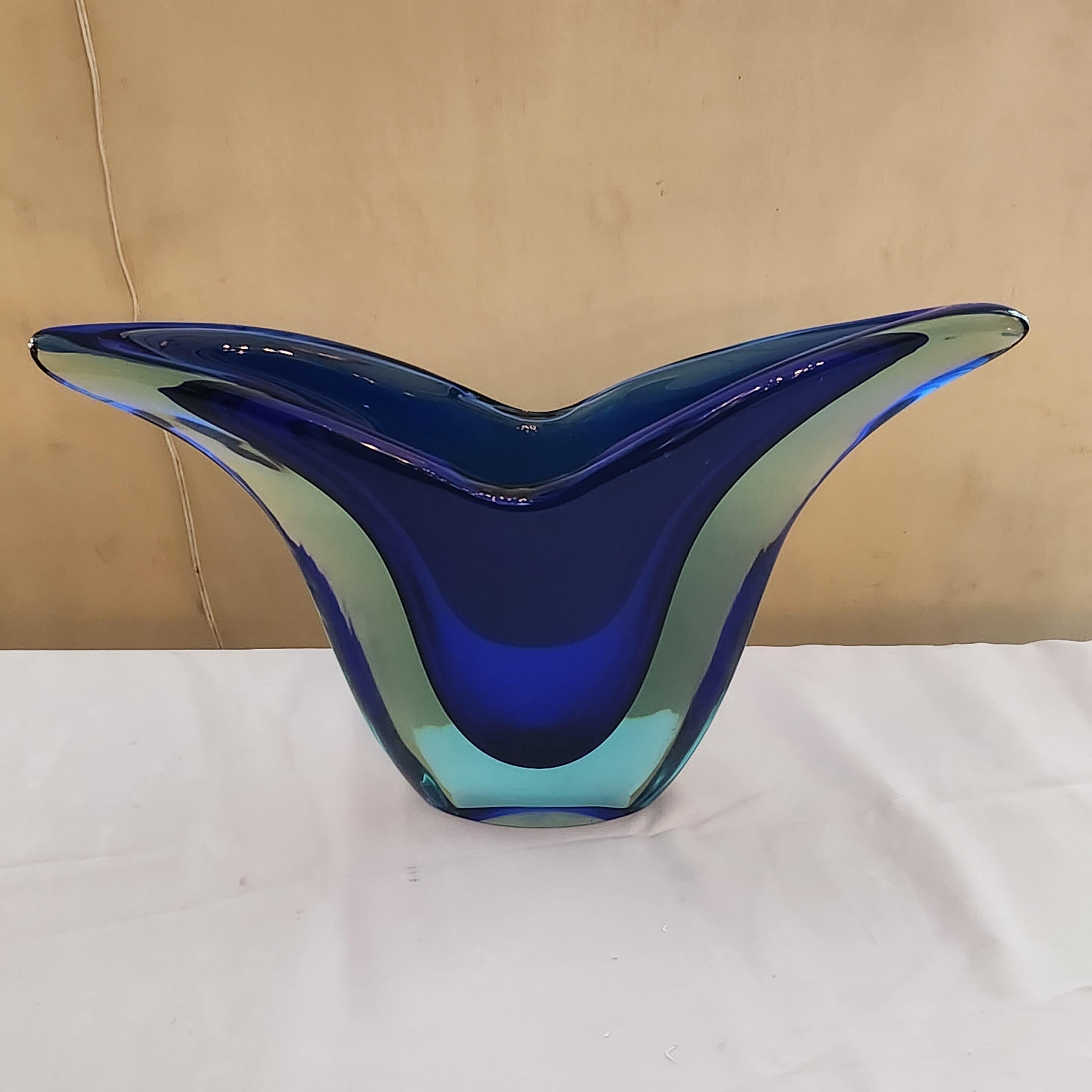 20ième siècle Flavio Poli Sommerso Vase Glass Seguso Murano, Italie, années 1960 en vente