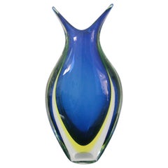 Flavio Poli Sommerso Vase Glass Seguso Murano, Italy, 1960s