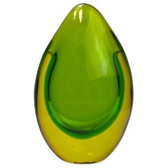 Flavio Poli Valva Vase Seguso Vetri D‘Arte Murano Glass Italy Sommerso, 1950s