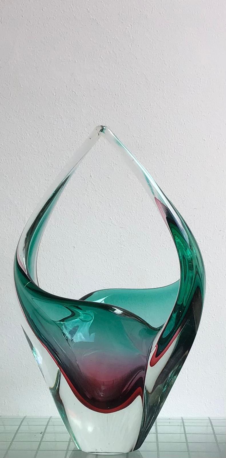 Flavio Poli Vase Murano Glass, 1955, Italy  For Sale 4