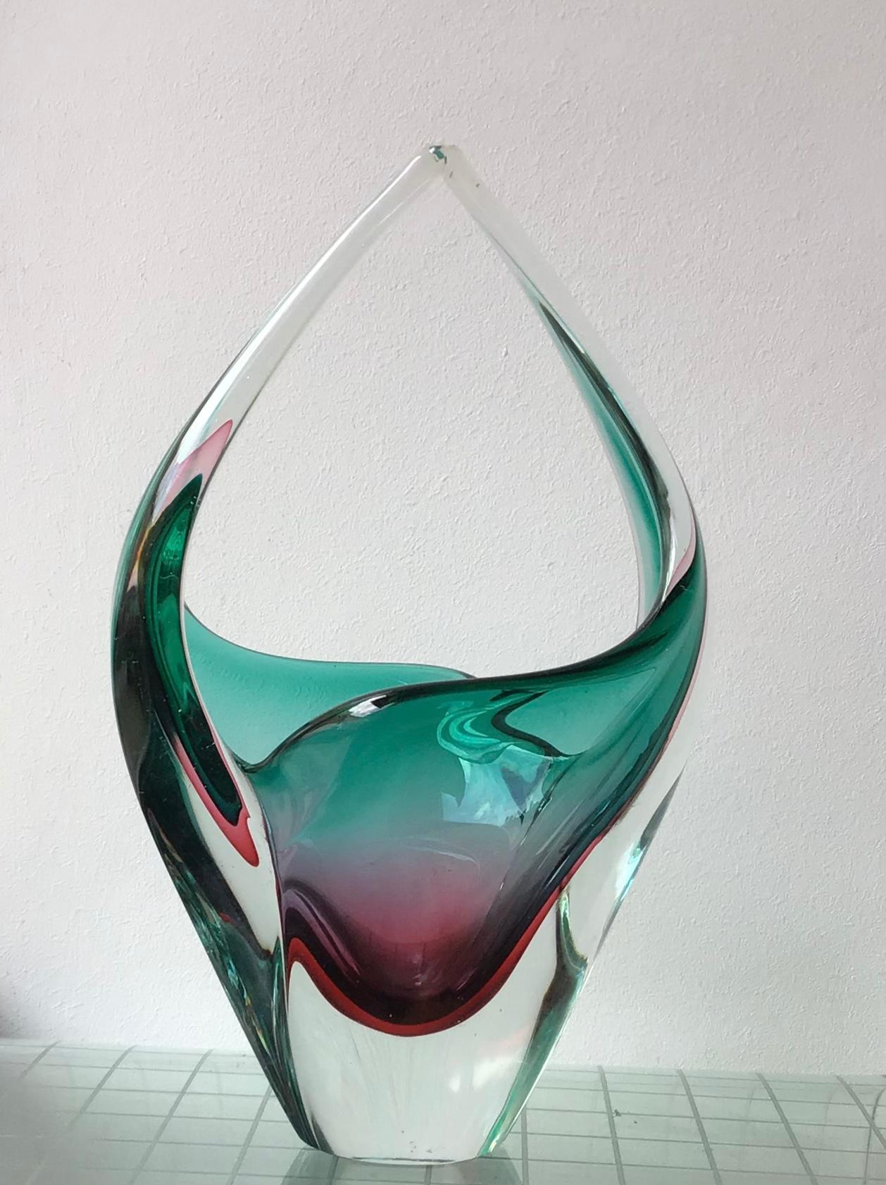 Flavio Poli Vase Murano Glass, 1955, Italy  For Sale 5