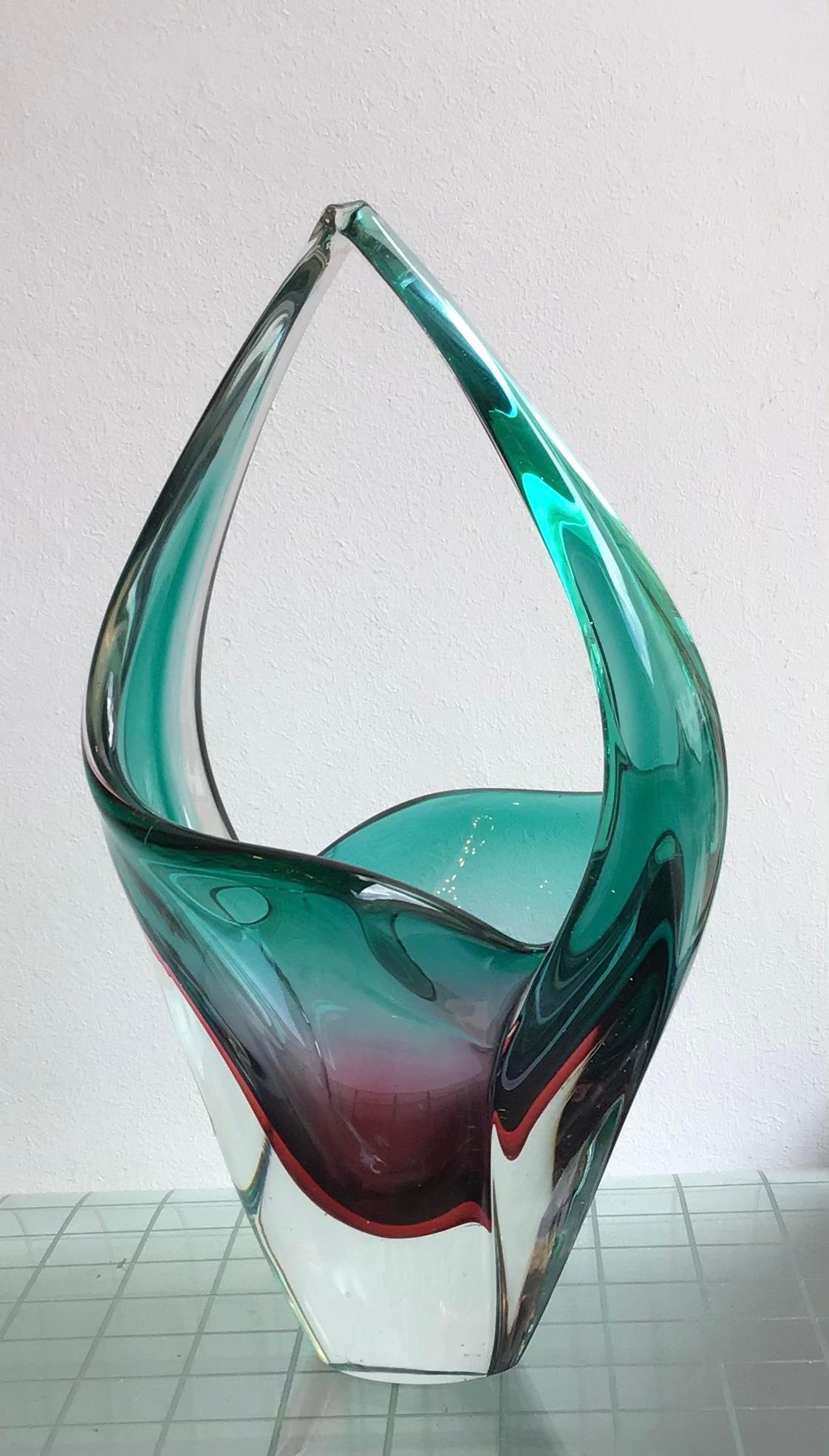 Flavio Poli Vase Murano Glass, 1955, Italy  In Excellent Condition For Sale In Milano, IT