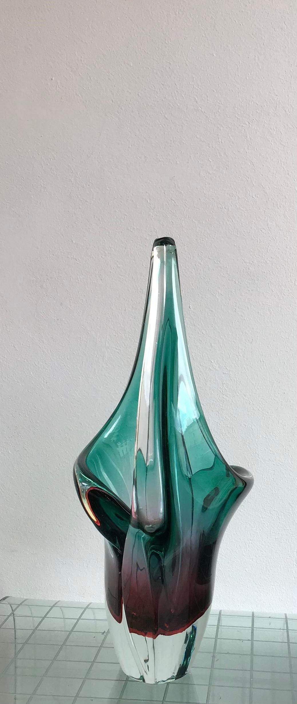 Flavio Poli Vase Murano Glass, 1955, Italy  For Sale 2
