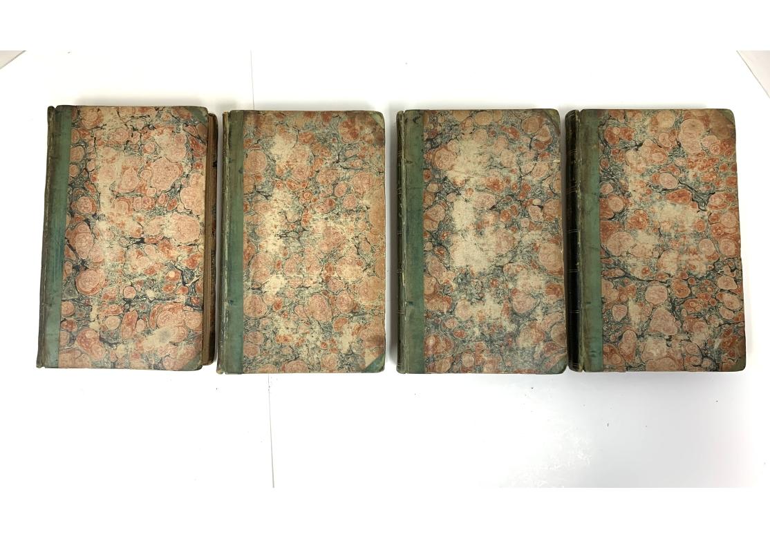 Flavius Josephus 4 Vol. Leatherbound Complete Set William Whiston 1818 In Distressed Condition In Bridgeport, CT