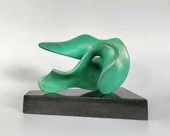 "Engaging (36-inch)" bronze pedestal sculpture 
