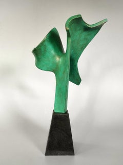 "Receiving (72-inch)" abstract bronze sculpture