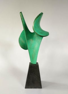 "Rising (72-inch)" abstract bronze sculpture 